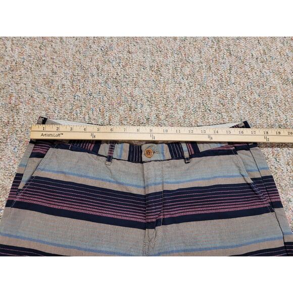 Scotch & Soda Shorts Mens 34 Grey Blue Orange Striped Southwestern Preppy Casual - Picture 3 of 13